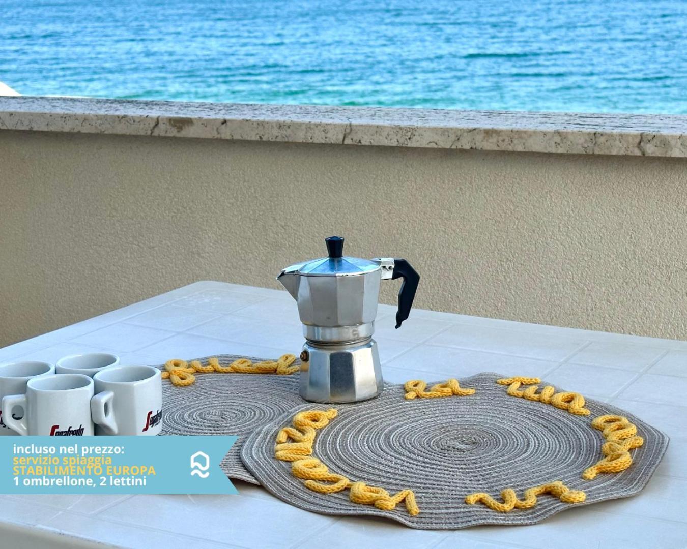 Rs321 - Marcelli, Trilocale Fronte Mare Con Spiaggia Inclusa מראה חיצוני תמונה